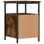 Nachttisch aus geräucherter Eichenholz-Engineering 34x35,5x50cm von vidaXL, Nachttische - Ref: Foro24-826017, Preis: 44,52 €,...