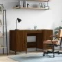 Schreibtisch aus braunem Eichenholzwerkstoff, 140 x 50 x 75 cm von vidaXL, Schreibtische - Ref: Foro24-829563, Preis: 126,98 ...