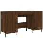 Schreibtisch aus braunem Eichenholzwerkstoff, 140 x 50 x 75 cm von vidaXL, Schreibtische - Ref: Foro24-829563, Preis: 126,98 ...