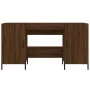 Schreibtisch aus braunem Eichenholzwerkstoff, 140 x 50 x 75 cm von vidaXL, Schreibtische - Ref: Foro24-829563, Preis: 126,98 ...