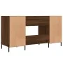 Schreibtisch aus braunem Eichenholzwerkstoff, 140 x 50 x 75 cm von vidaXL, Schreibtische - Ref: Foro24-829563, Preis: 126,98 ...