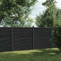 Panel de valla WPC gris 353x186 cm