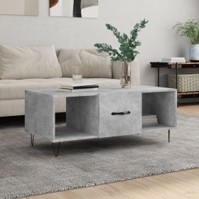 Betongrauer Couchtisch aus Sperrholz, 102 x 50 x 40 cm von vidaXL, Couchtisch - Ref: Foro24-829296, Preis: 62,45 €, Rabatt: %