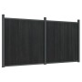 Panel de valla WPC gris 353x186 cm