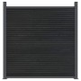 Panel de valla WPC gris 353x186 cm