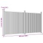Panel de valla WPC gris 353x186 cm