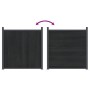 Panel de valla WPC gris 526x186 cm