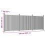 Panel de valla WPC gris 526x186 cm