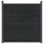 Panel de valla WPC gris 699x186 cm