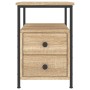 Nachttisch aus Sonoma-Eichen-Engineered-Holz 34x35,5x50 cm von vidaXL, Nachttische - Ref: Foro24-826015, Preis: 47,36 €, Raba...