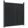 Panel de valla WPC gris 1564x186 cm