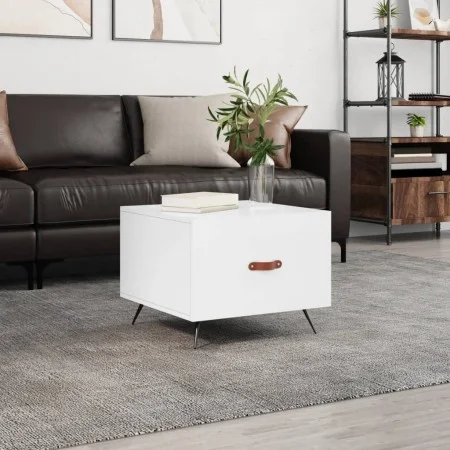 White gloss engineered wood coffee table 50x50x40 cm by vidaXL, Coffee table - Ref: Foro24-829336, Price: 39,64 €, Discount: %