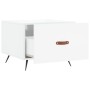 Weiß glänzender Couchtisch aus Holzwerkstoff, 50 x 50 x 40 cm von vidaXL, Couchtisch - Ref: Foro24-829336, Preis: 39,64 €, Ra...