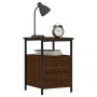 Oak brown engineered wood bedside table 34x35.5x50 cm by vidaXL, Nightstands - Ref: Foro24-826021, Price: 44,66 €, Discount: %