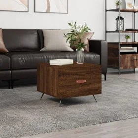 Engineered wood coffee table in brown oak, 50x50x40 cm. by vidaXL, Coffee table - Ref: Foro24-829346, Price: 39,75 €, Discoun...