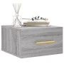 Wall-mounted bedside table in Sonoma grey color, 35x35x20 cm. by vidaXL, Lockers and storage cabinets - Ref: Foro24-829800, P...