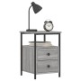 Mesita de noche madera de ingeniería gris Sonoma 34x35,5x50 cm de vidaXL, Mesitas de noche - Ref: Foro24-826019, Precio: 48,3...