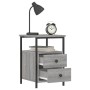 Mesita de noche madera de ingeniería gris Sonoma 34x35,5x50 cm de vidaXL, Mesitas de noche - Ref: Foro24-826019, Precio: 48,3...