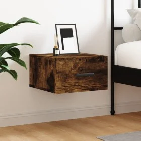 Smoked oak wall bedside table 35x35x20 cm by vidaXL, Lockers and storage cabinets - Ref: Foro24-829846, Price: 30,58 €, Disco...