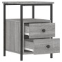 Mesita de noche madera de ingeniería gris Sonoma 34x35,5x50 cm de vidaXL, Mesitas de noche - Ref: Foro24-826019, Precio: 48,3...