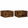 Wall bedside tables 2 pcs smoked oak color 35x35x20 cm by vidaXL, Lockers and storage cabinets - Ref: Foro24-829879, Price: 4...