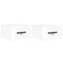 Mesitas de noche de pared 2 uds blanco brillo 35x35x20 cm de vidaXL, Taquillas y armarios de almacenamiento - Ref: Foro24-829...