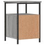 Mesita de noche madera de ingeniería gris Sonoma 34x35,5x50 cm de vidaXL, Mesitas de noche - Ref: Foro24-826019, Precio: 48,3...