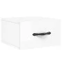 Mesitas de noche de pared 2 uds blanco brillo 35x35x20 cm de vidaXL, Taquillas y armarios de almacenamiento - Ref: Foro24-829...