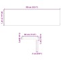 Peldaños escalera 4uds sin tratar 90x30x2cm madera maciza roble