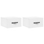 Mesitas de noche de pared 2 uds blanco 35x35x20 cm de vidaXL, Taquillas y armarios de almacenamiento - Ref: Foro24-829805, Pr...