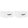 Mesitas de noche de pared 2 uds blanco 35x35x20 cm de vidaXL, Taquillas y armarios de almacenamiento - Ref: Foro24-829805, Pr...