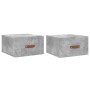 Wall bedside tables 2 pcs concrete gray color 35x35x20 cm by vidaXL, Lockers and storage cabinets - Ref: Foro24-829781, Price...