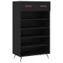 Black engineered wood shoe rack 60x35x105 cm by vidaXL, Closets and storage - Ref: Foro24-829581, Price: 73,74 €, Discount: %