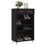 Schwarzes Schuhregal aus Holzwerkstoff, 60 x 35 x 105 cm von vidaXL, Schränke und Lagerung - Ref: Foro24-829581, Preis: 74,64...