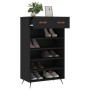Schwarzes Schuhregal aus Holzwerkstoff, 60 x 35 x 105 cm von vidaXL, Schränke und Lagerung - Ref: Foro24-829581, Preis: 74,64...
