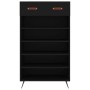 Black engineered wood shoe rack 60x35x105 cm by vidaXL, Closets and storage - Ref: Foro24-829581, Price: 74,64 €, Discount: %