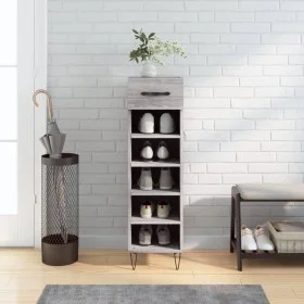 Engineered wood gray Sonoma shoerack 30x35x105 cm by vidaXL, Closets and storage - Ref: Foro24-829674, Price: 56,70 €, Discou...