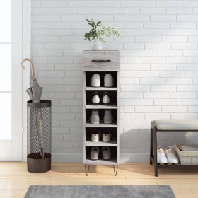 Sonoma graues Holzwerkstoff Zapatero 30x35x105 cm von vidaXL, Schränke und Lagerung - Ref: Foro24-829674, Preis: 57,41 €, Rab...