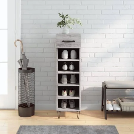 Zapatero madera de ingeniería gris Sonoma 30x35x105 cm de vidaXL, Armarios y almacenamiento - Ref: Foro24-829674, Precio: 56,...