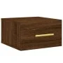 Brown oak wall bedside table 35x35x20 cm by vidaXL, Lockers and storage cabinets - Ref: Foro24-829802, Price: 36,95 €, Discou...