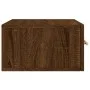 Brown oak wall bedside table 35x35x20 cm by vidaXL, Lockers and storage cabinets - Ref: Foro24-829802, Price: 36,95 €, Discou...