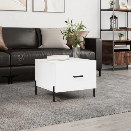 Engineered wood white gloss coffee table 50x50x40 cm by vidaXL, Coffee table - Ref: Foro24-829416, Price: 43,74 €, Discount: %