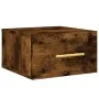 Smoked oak wall bedside table 35x35x20 cm by vidaXL, Lockers and storage cabinets - Ref: Foro24-829798, Price: 27,84 €, Disco...