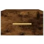 Mesita de noche de pared color roble ahumado 35x35x20 cm de vidaXL, Taquillas y armarios de almacenamiento - Ref: Foro24-8297...