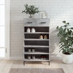 Concrete gray engineered wood shoe rack 60x35x105 cm by vidaXL, Closets and storage - Ref: Foro24-829616, Price: 94,42 €, Dis...