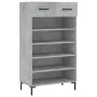 Concrete gray engineered wood shoe rack 60x35x105 cm by vidaXL, Closets and storage - Ref: Foro24-829616, Price: 94,42 €, Dis...
