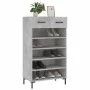 Concrete gray engineered wood shoe rack 60x35x105 cm by vidaXL, Closets and storage - Ref: Foro24-829616, Price: 94,42 €, Dis...