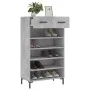 Concrete gray engineered wood shoe rack 60x35x105 cm by vidaXL, Closets and storage - Ref: Foro24-829616, Price: 94,42 €, Dis...