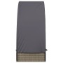 Tumbona con toldo redondo ratán sintético gris 211x57x140 cm de vidaXL, Tumbonas - Ref: Foro24-319643, Precio: 169,88 €