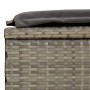 Liege mit runder Markise aus grauem synthetischem Rattan, 211 x 57 x 140 cm von vidaXL, Liegen - Ref: Foro24-319643, Preis: 1...